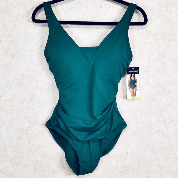 Lands' End Other - NWT Land’s End Emerald One Pc Swim Suit+UPF50+Bra Support+Adj Straps+Lining Sz S